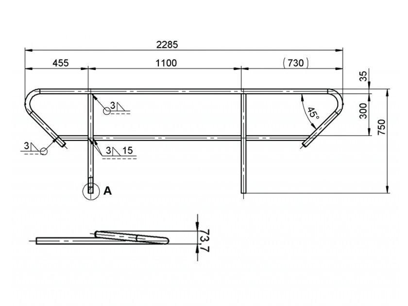 Alutruss - BE-1T handrail – 2. kép