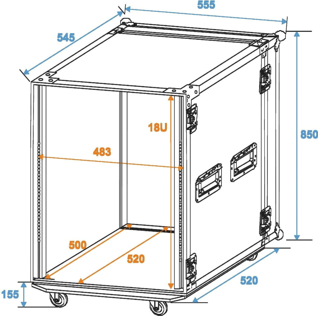 Roadinger - Rack Profi 18U – 3. kép