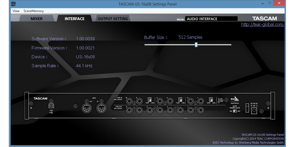 Tascam - US-16x08 – 4. kép