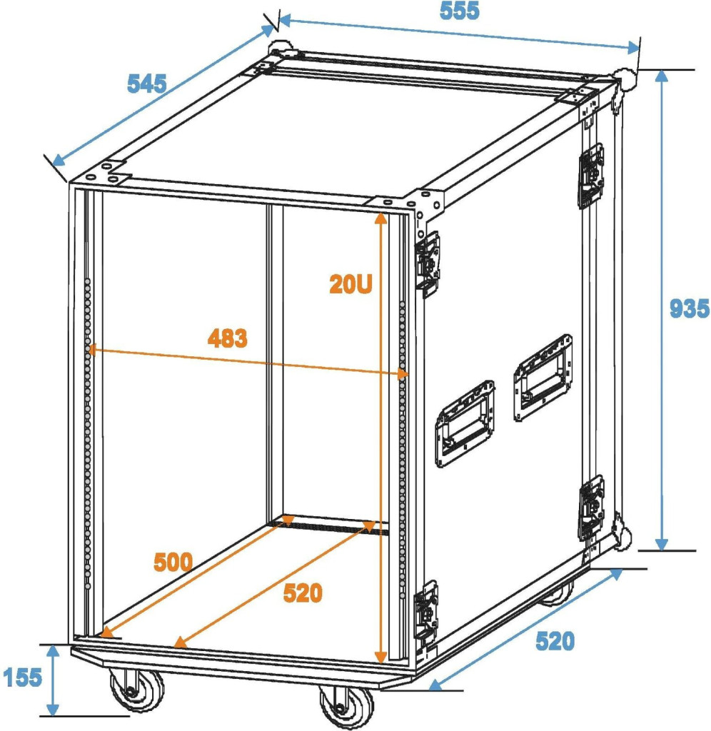 Roadinger - Rack Profi 20U – 3. kép