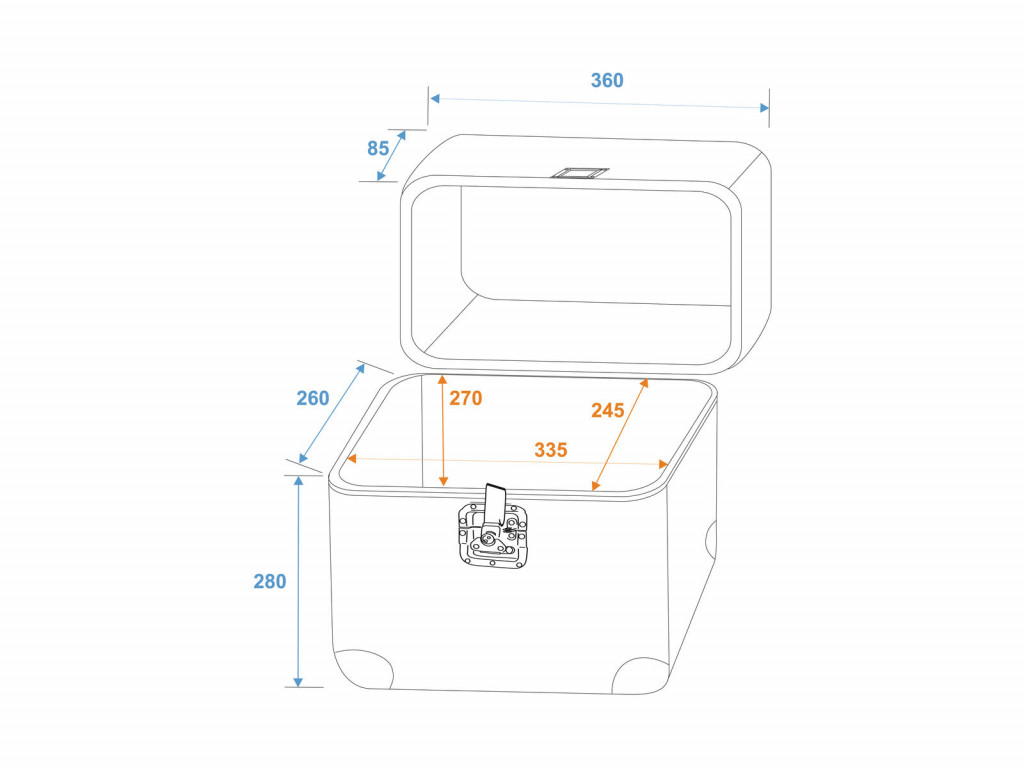 Roadinger - Record Case Alu 75/25 black – 3. kép