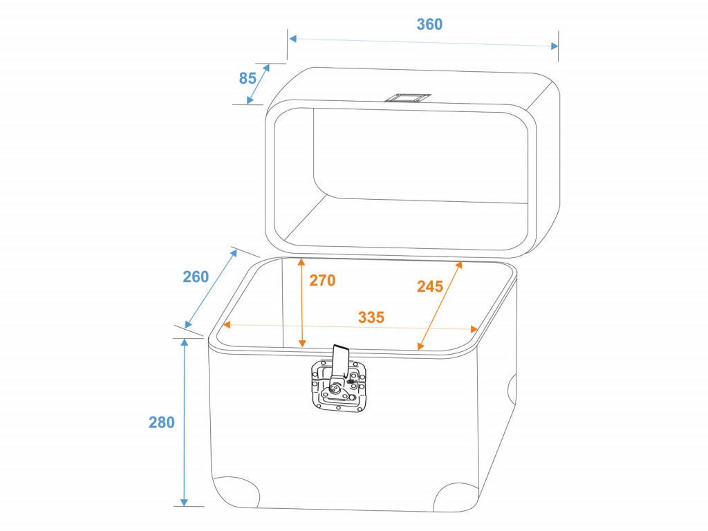Roadinger - Record Case Alu 75/25 blue – 3. kép